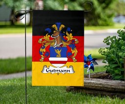 ScotsTee Shop Germans Gutmann Coat of Arms on Germany Flag Garden Flag/ House Flag