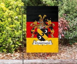 ScotsTee Shop Germans Grossmann Coat of Arms on Germany Flag Garden Flag/ House Flag