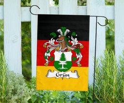ScotsTee Shop Germans Grun Coat of Arms on Germany Flag Garden Flag/ House Flag