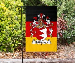 ScotsTee Shop Germans Hattenbach Coat of Arms on Germany Flag Garden Flag/ House Flag