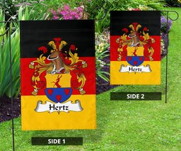 ScotsTee Shop Germans Hertz Coat of Arms on Germany Flag Garden Flag/ House Flag