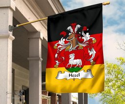 ScotsTee Shop Germans Hezel Coat of Arms on Germany Flag Garden Flag/ House Flag