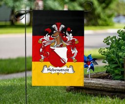 ScotsTee Shop Germans Hebenstreit Coat of Arms on Germany Flag Garden Flag/ House Flag