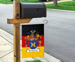 ScotsTee Shop Germans Kemmerer Coat of Arms on Germany Flag Garden Flag/ House Flag