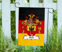 ScotsTee Shop Germans Heidl Coat of Arms on Germany Flag Garden Flag/ House Flag