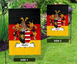 ScotsTee Shop Germans Hofer Coat of Arms on Germany Flag Garden Flag/ House Flag