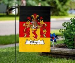 ScotsTee Shop Germans Killinger Coat of Arms on Germany Flag Garden Flag/ House Flag
