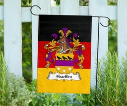ScotsTee Shop Germans Hauffen Coat of Arms on Germany Flag Garden Flag/ House Flag