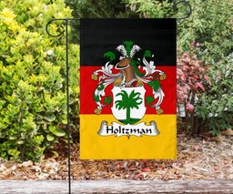 ScotsTee Shop Germans Holtzman Coat of Arms on Germany Flag Garden Flag/ House Flag