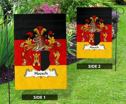 ScotsTee Shop Germans Hoesch Coat of Arms on Germany Flag Garden Flag/ House Flag