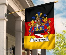 ScotsTee Shop Germans Grundtner Coat of Arms on Germany Flag Garden Flag/ House Flag