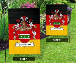 ScotsTee Shop Germans Lesemann Coat of Arms on Germany Flag Garden Flag/ House Flag