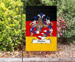 ScotsTee Shop Germans Klieber Coat of Arms on Germany Flag Garden Flag/ House Flag