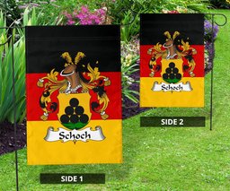 ScotsTee Shop Germans Schoch Coat of Arms on Germany Flag Garden Flag/ House Flag
