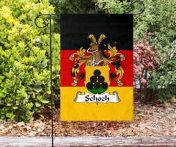 ScotsTee Shop Germans Schoch Coat of Arms on Germany Flag Garden Flag/ House Flag