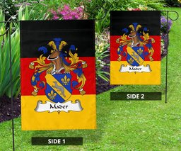 ScotsTee Shop Germans Mader Coat of Arms on Germany Flag Garden Flag/ House Flag