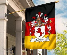 ScotsTee Shop Germans Kipper Coat of Arms on Germany Flag Garden Flag/ House Flag