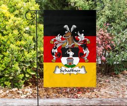 ScotsTee Shop Germans Schaffner Coat of Arms on Germany Flag Garden Flag/ House Flag
