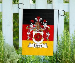 ScotsTee Shop Germans Lippe Coat of Arms on Germany Flag Garden Flag/ House Flag