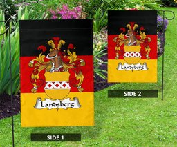 ScotsTee Shop Germans Landsberg Coat of Arms on Germany Flag Garden Flag/ House Flag