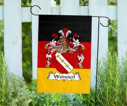 ScotsTee Shop Germans Weinzierl Coat of Arms on Germany Flag Garden Flag/ House Flag