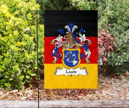ScotsTee Shop Germans Lautz Coat of Arms on Germany Flag Garden Flag/ House Flag