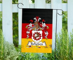 ScotsTee Shop Germans Scheden Coat of Arms on Germany Flag Garden Flag/ House Flag