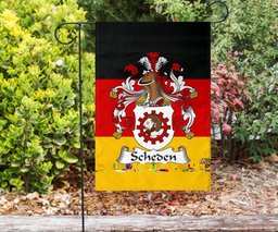 ScotsTee Shop Germans Scheden Coat of Arms on Germany Flag Garden Flag/ House Flag
