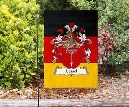 ScotsTee Shop Germans Lessel Coat of Arms on Germany Flag Garden Flag/ House Flag