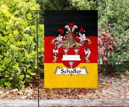 ScotsTee Shop Germans Schaller Coat of Arms on Germany Flag Garden Flag/ House Flag