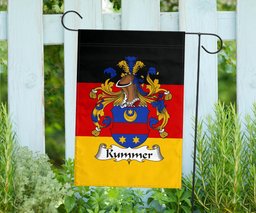 ScotsTee Shop Germans Kummer Coat of Arms on Germany Flag Garden Flag/ House Flag