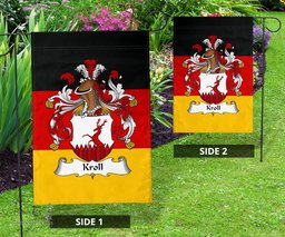 ScotsTee Shop Germans Kroll Coat of Arms on Germany Flag Garden Flag/ House Flag