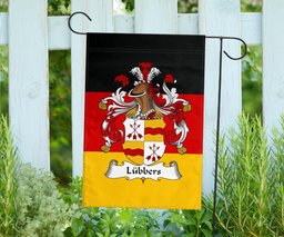 ScotsTee Shop Germans Lubbers Coat of Arms on Germany Flag Garden Flag/ House Flag
