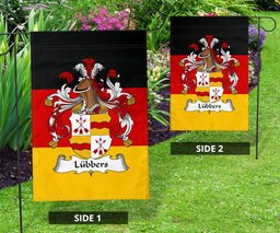 ScotsTee Shop Germans Lubbers Coat of Arms on Germany Flag Garden Flag/ House Flag