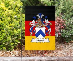 ScotsTee Shop Germans Metsch Coat of Arms on Germany Flag Garden Flag/ House Flag