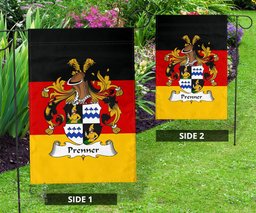 ScotsTee Shop Germans Prenner Coat of Arms on Germany Flag Garden Flag/ House Flag
