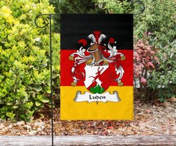 ScotsTee Shop Germans Luden Coat of Arms on Germany Flag Garden Flag/ House Flag