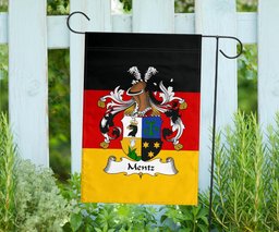 ScotsTee Shop Germans Mentz Coat of Arms on Germany Flag Garden Flag/ House Flag