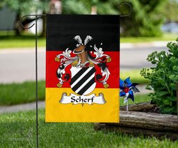 ScotsTee Shop Germans Scherf Coat of Arms on Germany Flag Garden Flag/ House Flag