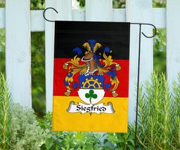 ScotsTee Shop Germans Siegfried Coat of Arms on Germany Flag Garden Flag/ House Flag