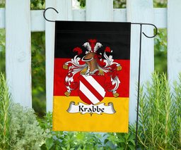 ScotsTee Shop Germans Krabbe Coat of Arms on Germany Flag Garden Flag/ House Flag