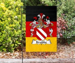 ScotsTee Shop Germans Krabbe Coat of Arms on Germany Flag Garden Flag/ House Flag