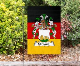 ScotsTee Shop Germans Strauch Coat of Arms on Germany Flag Garden Flag/ House Flag