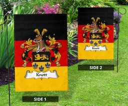 ScotsTee Shop Germans Knott Coat of Arms on Germany Flag Garden Flag/ House Flag