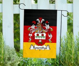ScotsTee Shop Germans Rosenthal Coat of Arms on Germany Flag Garden Flag/ House Flag