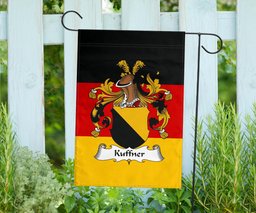 ScotsTee Shop Germans Kuffner Coat of Arms on Germany Flag Garden Flag/ House Flag