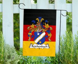 ScotsTee Shop Germans Reichenbach Coat of Arms on Germany Flag Garden Flag/ House Flag