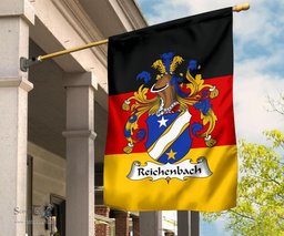 ScotsTee Shop Germans Reichenbach Coat of Arms on Germany Flag Garden Flag/ House Flag