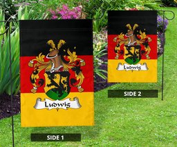 ScotsTee Shop Germans Ludwig Coat of Arms on Germany Flag Garden Flag/ House Flag
