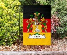 ScotsTee Shop Germans Kobel Coat of Arms on Germany Flag Garden Flag/ House Flag